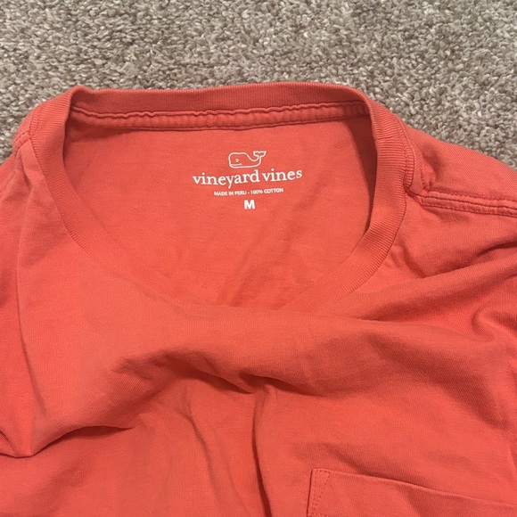 Vineyard Vines Men's Long Sleeve Tee - Coral - Picture 3 of 5